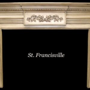 A fireplace mantle with the name of st. Francisville