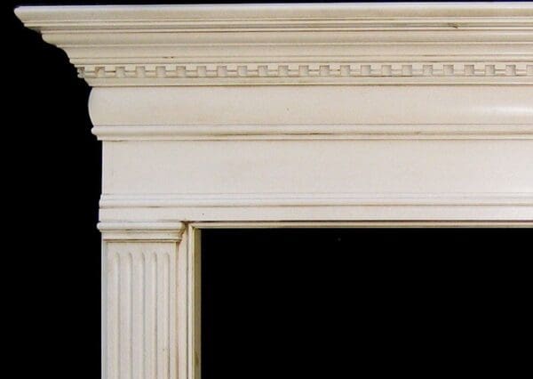 A close up of the fireplace mantle