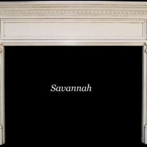 A fireplace mantle with the name savannah written in front of it.