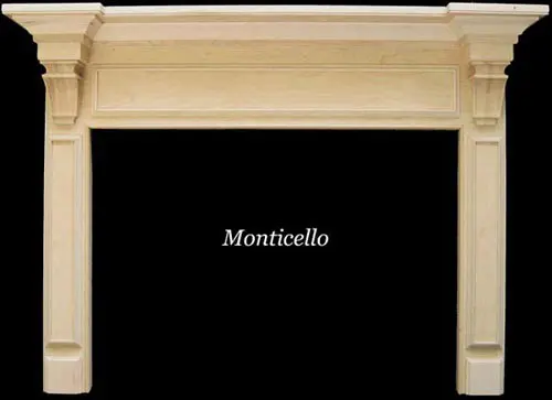 Unfinished Monticello mantelpiece surround.